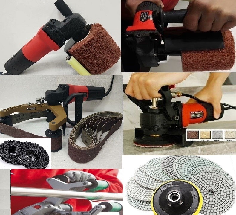 Wet Grinder Burnisher Pipe Polisher 3-In-1 Polishing Pad stone metal wood repair