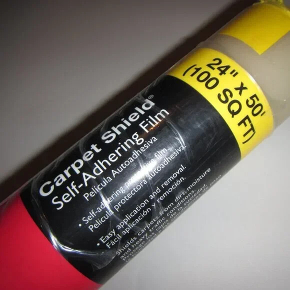 Temporary Carpet Protection Self-Adhering Film Shield 24″ x 50 ft USA (100sq ft)