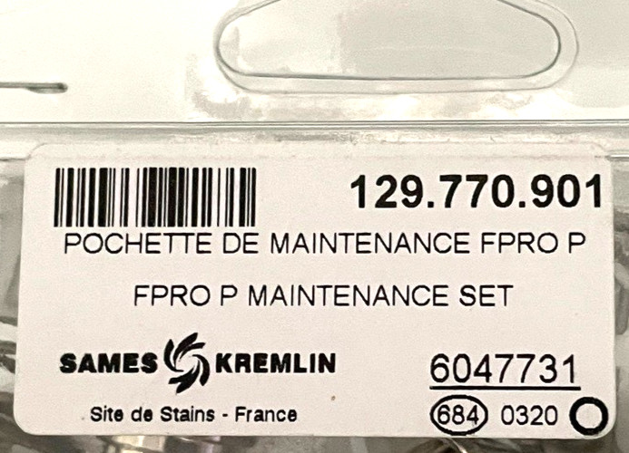 SAMES KREMLIN F-PRO PRESSURE FEED GUN SERVICE KIT OEM NIB 129-770-901