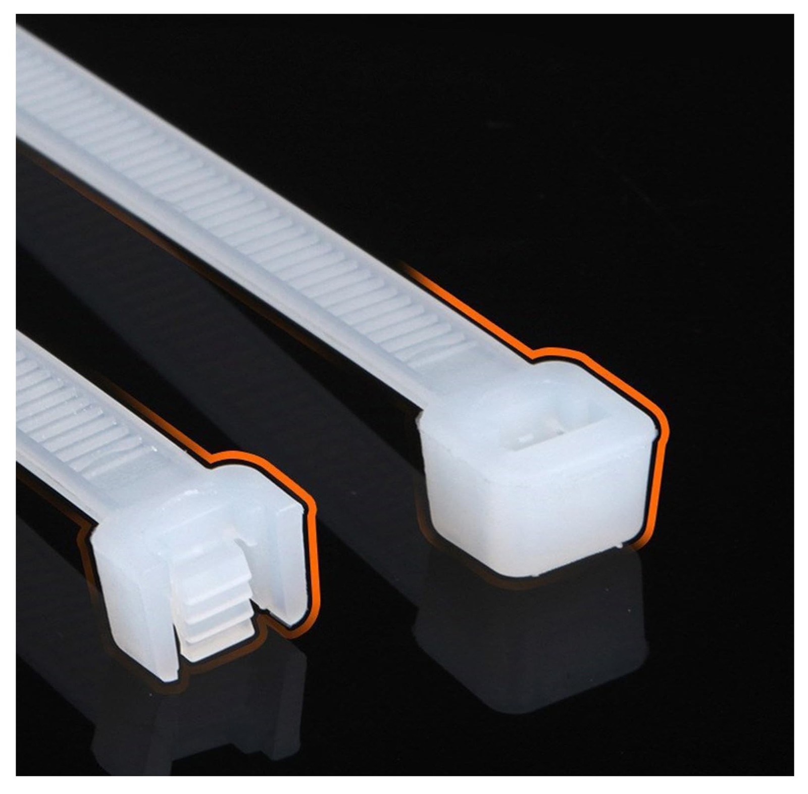 White Zip ties 24 Inch Heavy Duty Cable Ties 50 Pack 0.3″ Wide plastic Zip Ti…