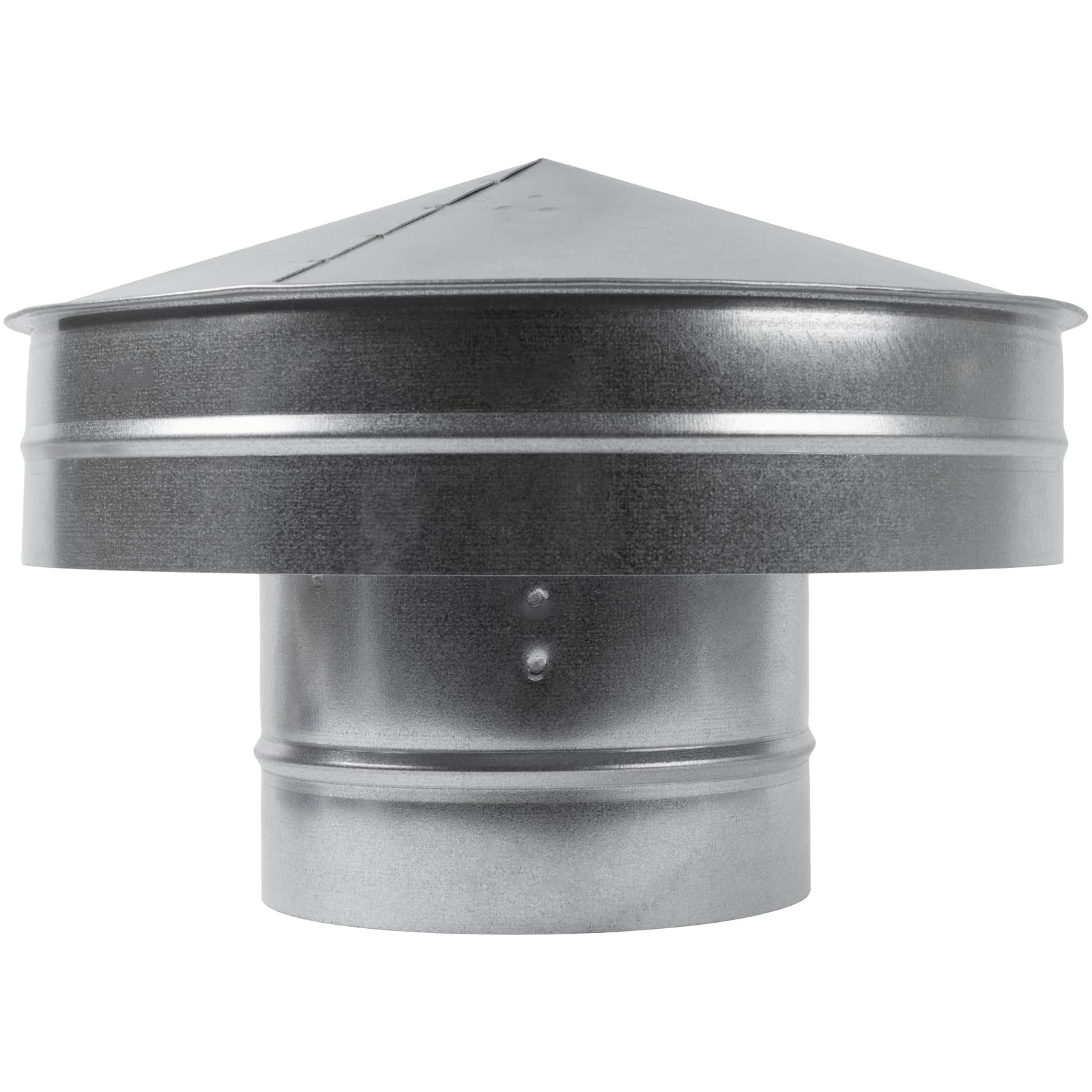 6″ Inch Round Galvanized Steel Roof Cap with Mesh – Weather-Proof Chimney Cov…