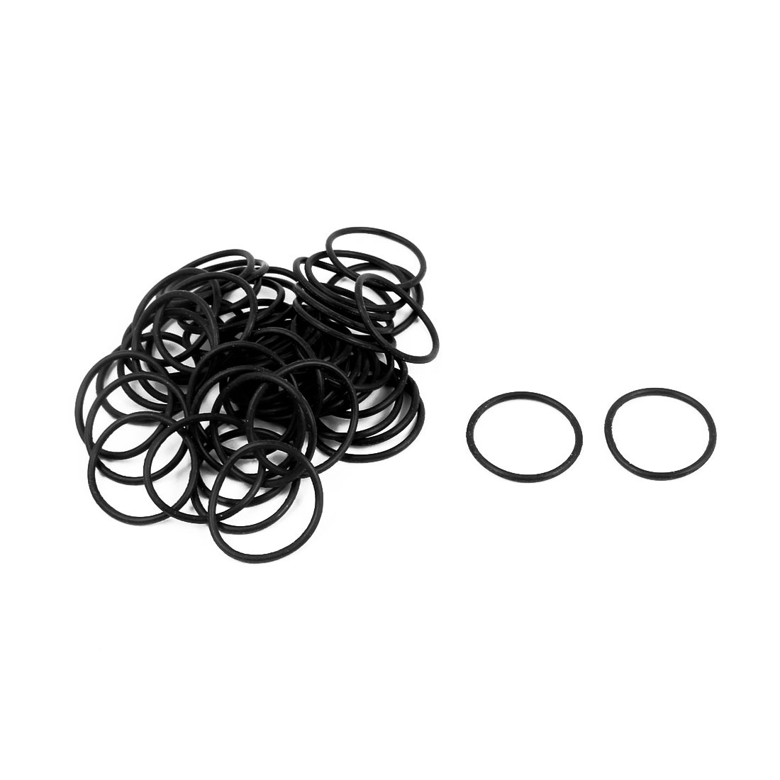 50Pcs Black 18mm x 1.2mm Nitrile Rubber O Ring NBR Oil Sealing Grommets