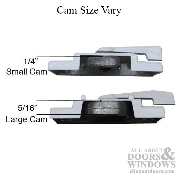 Truth Trimline Sweep Lock, 2-1/16 screw holes, 1/16 cam, 7/16 offset – Choose C