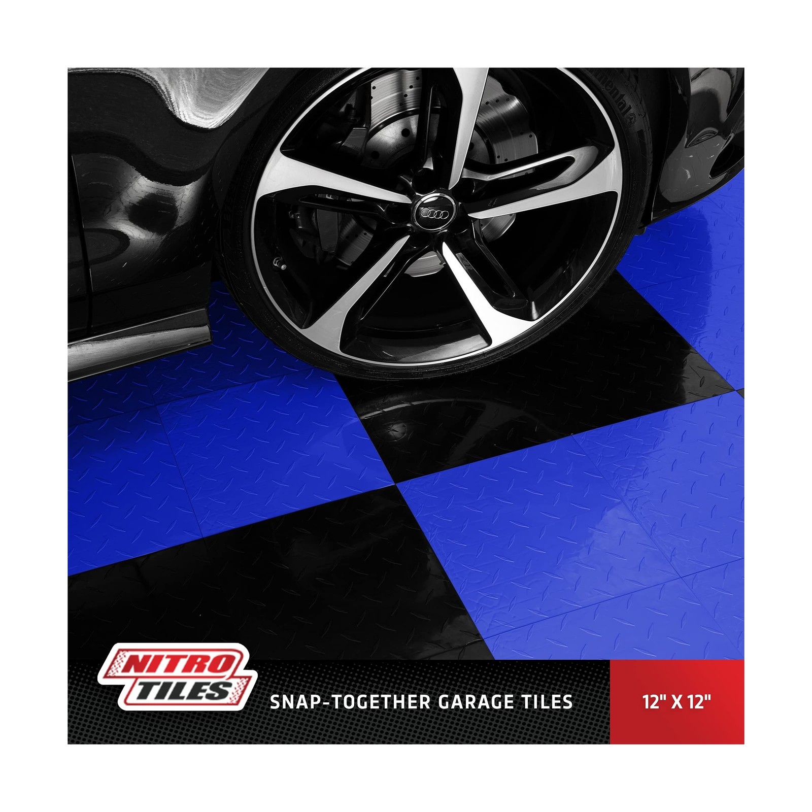 FlooringInc’s Nitro 12″x12″ Snap-Together Garage Flooring Tiles, Non-Slip Int…
