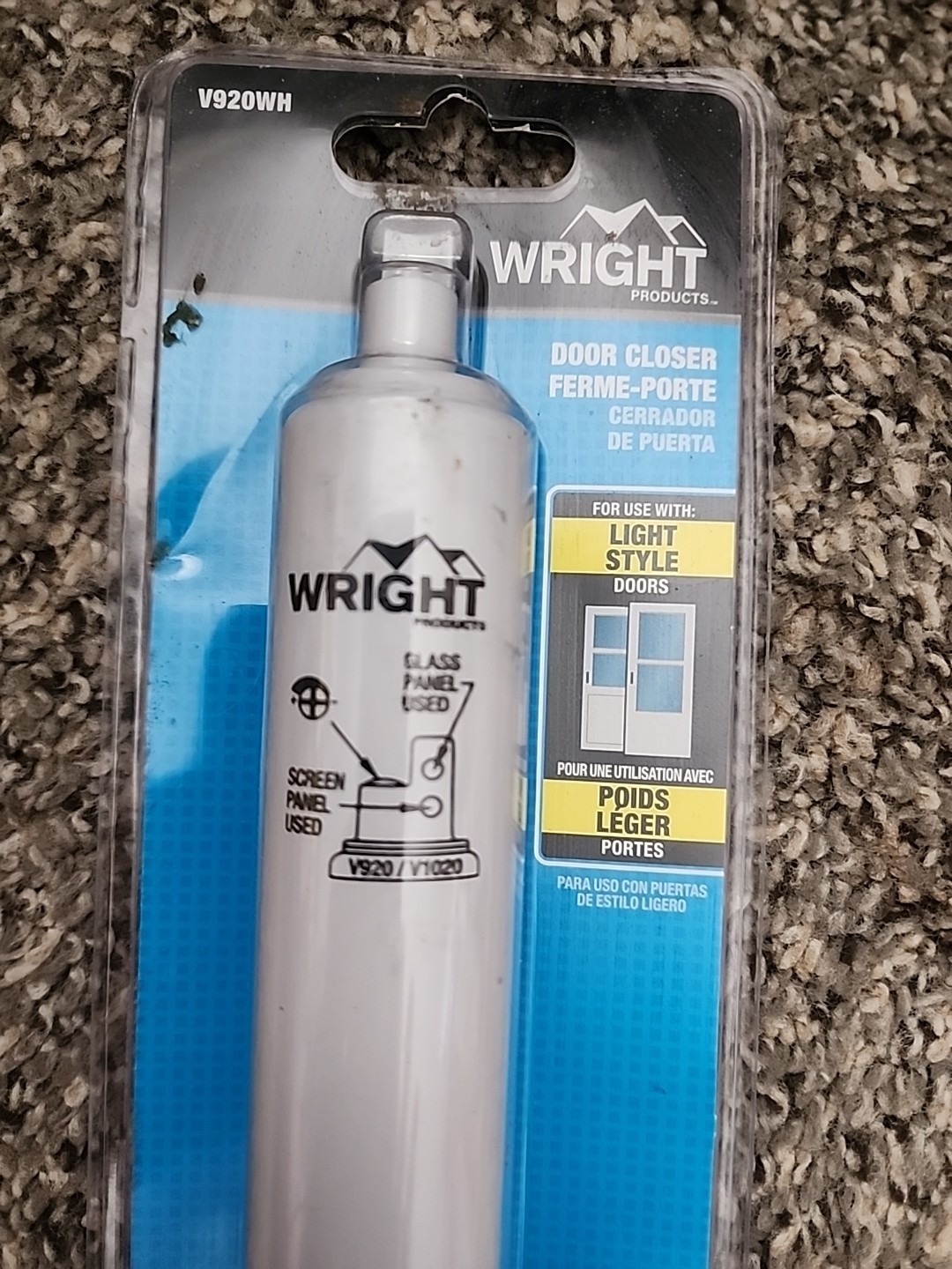 Wright Products V920WH Light Style DUTY PNEUMATIC CLOSER, White