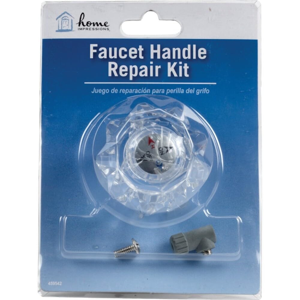 Home Impressions Single Acrylic Faucet Handle 6.8 inches x 2.5 inches, Clear