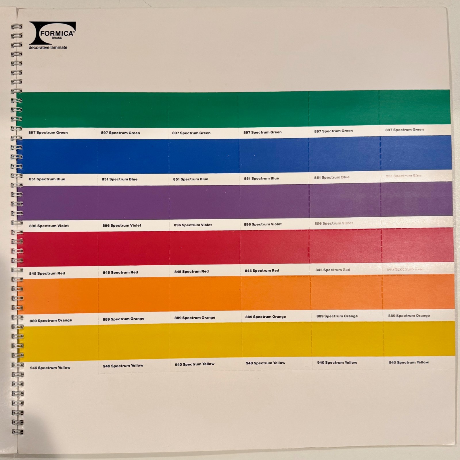 Vintage Formica Laminate Sample Binder – Color Sample Book – 6 Pages