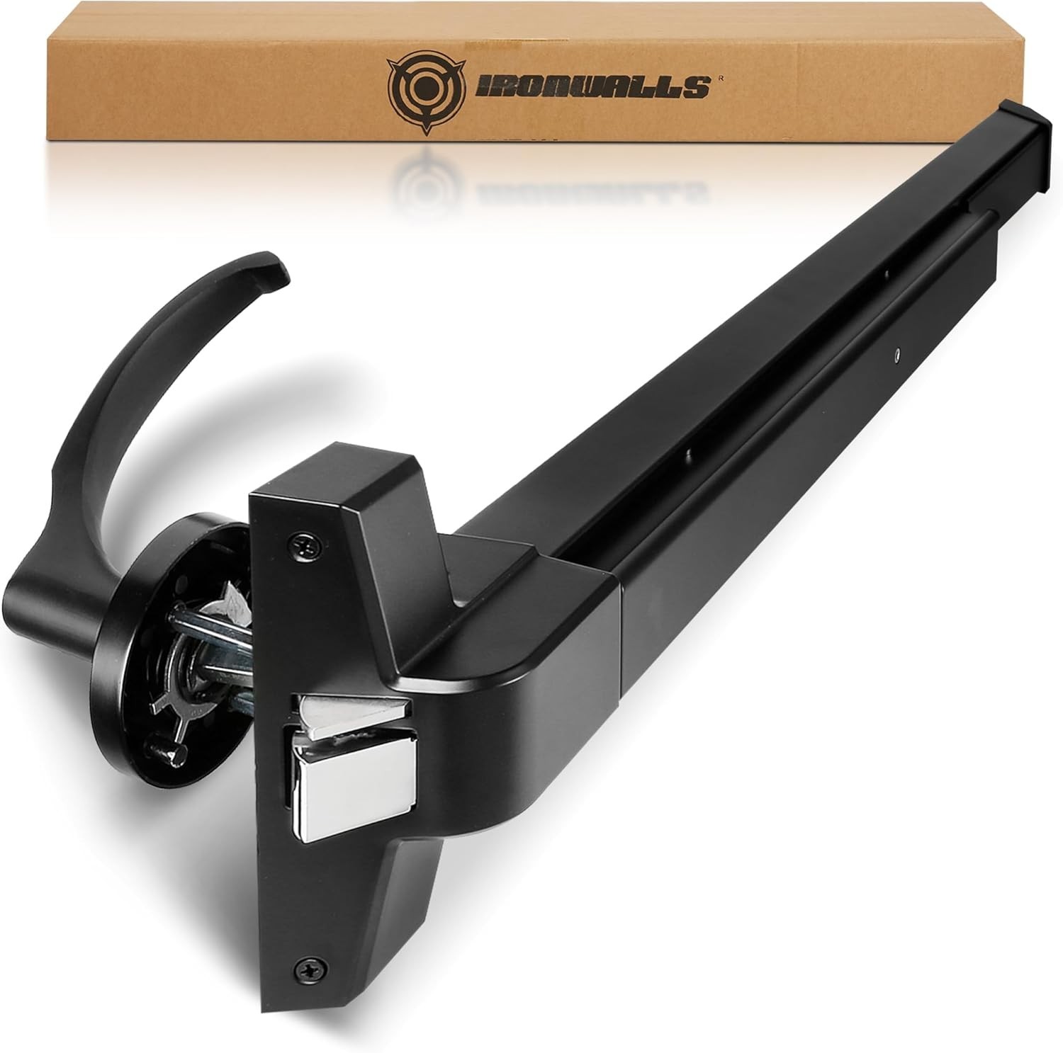 Black 32” Commercial Heavy Duty Push Panic Bars for 32”-47” Door