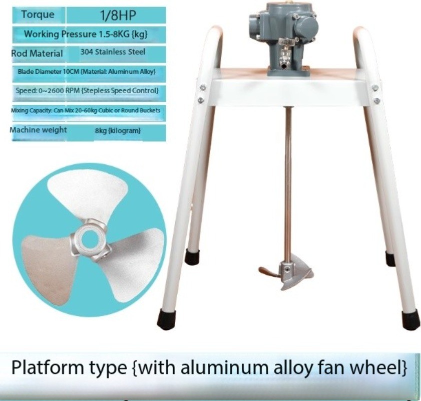 Mixer With Stainless Steel Impeller Pneumatic Mixer Manual Lift Mixer Machine