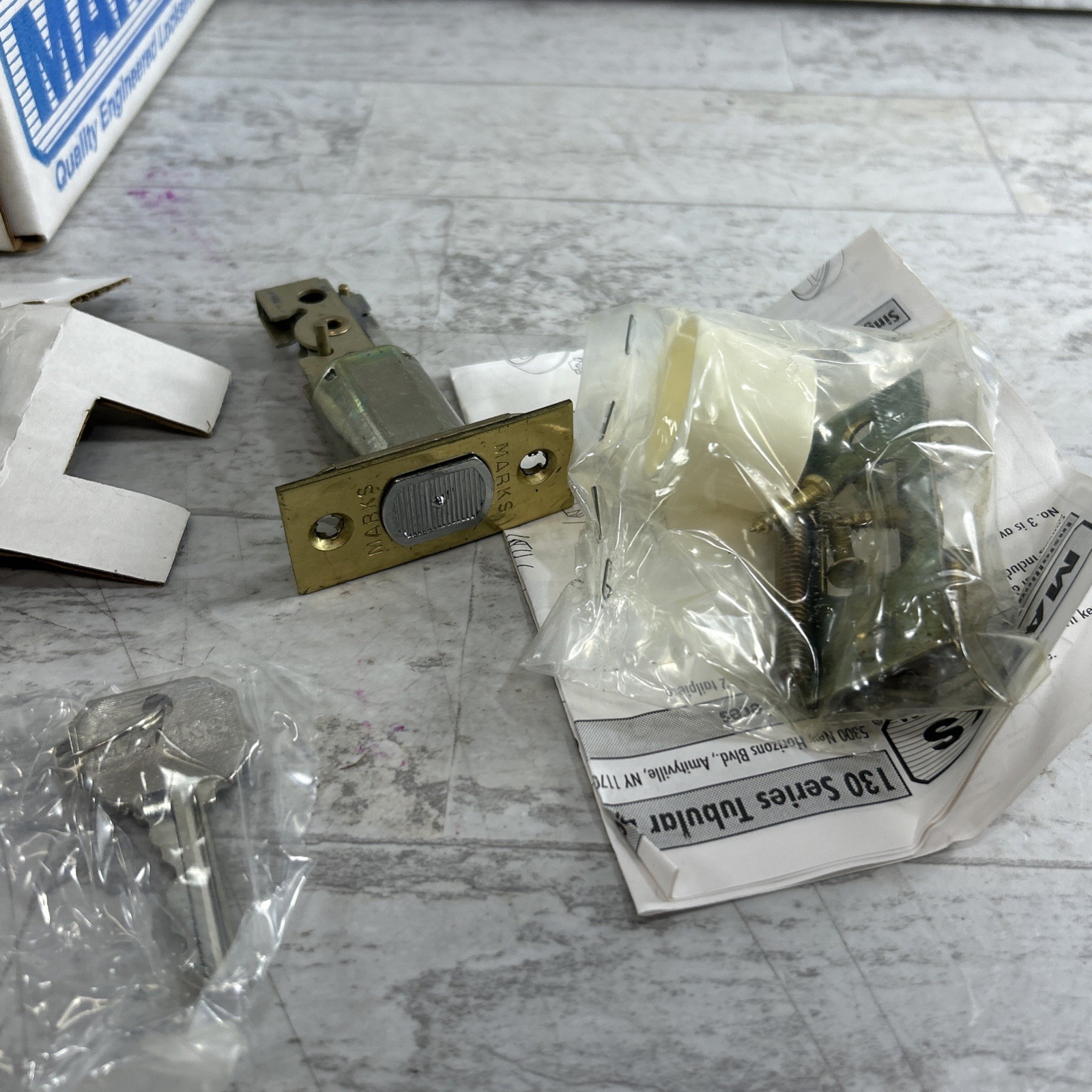 LOCKSMITH, NEW Marks GRADE 1 Double Cyl Deadbolt 130M/3-C Bright Brass 2 3/8″BS