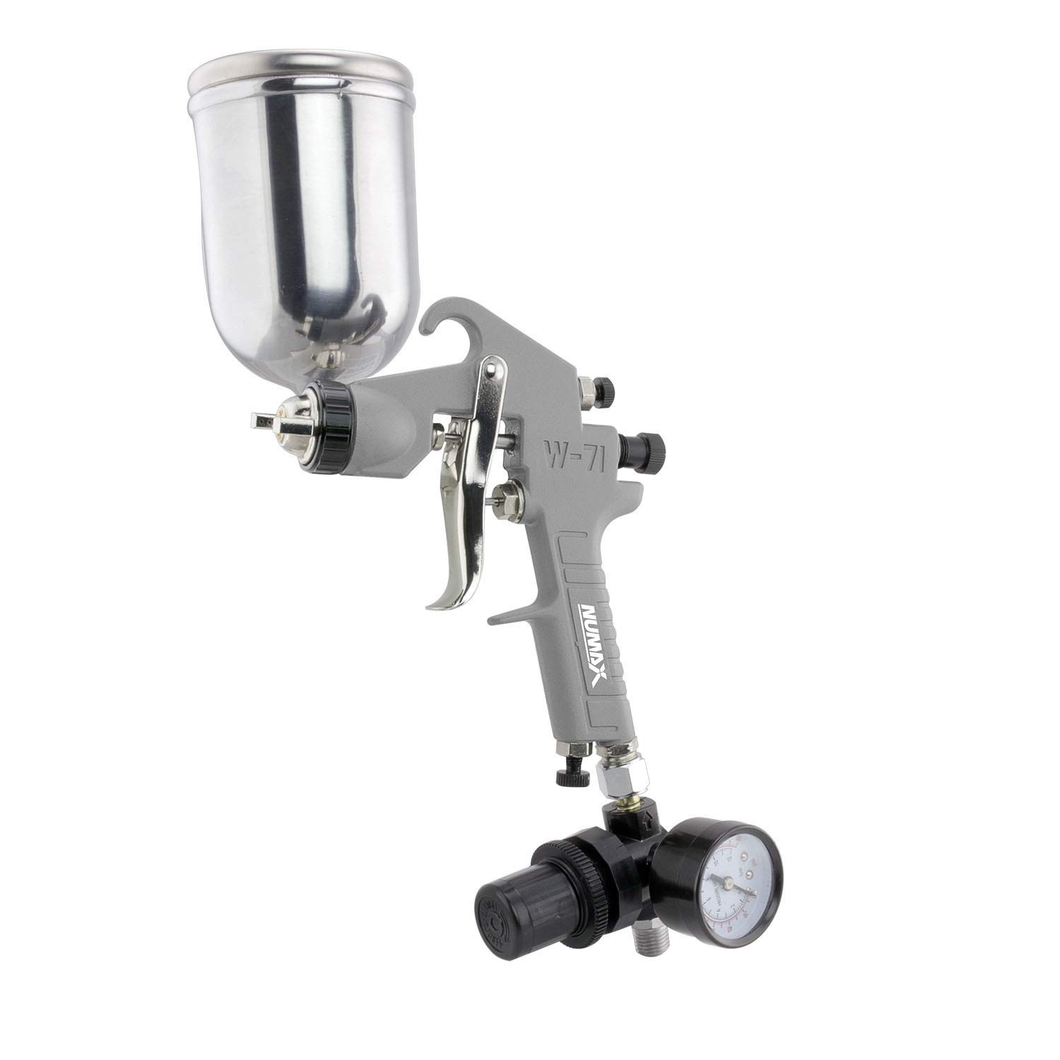NuMax SPSC15 Pneumatic 1.5mm Tip Gravity Feed Spray Gun 400cc Aluminum Cup