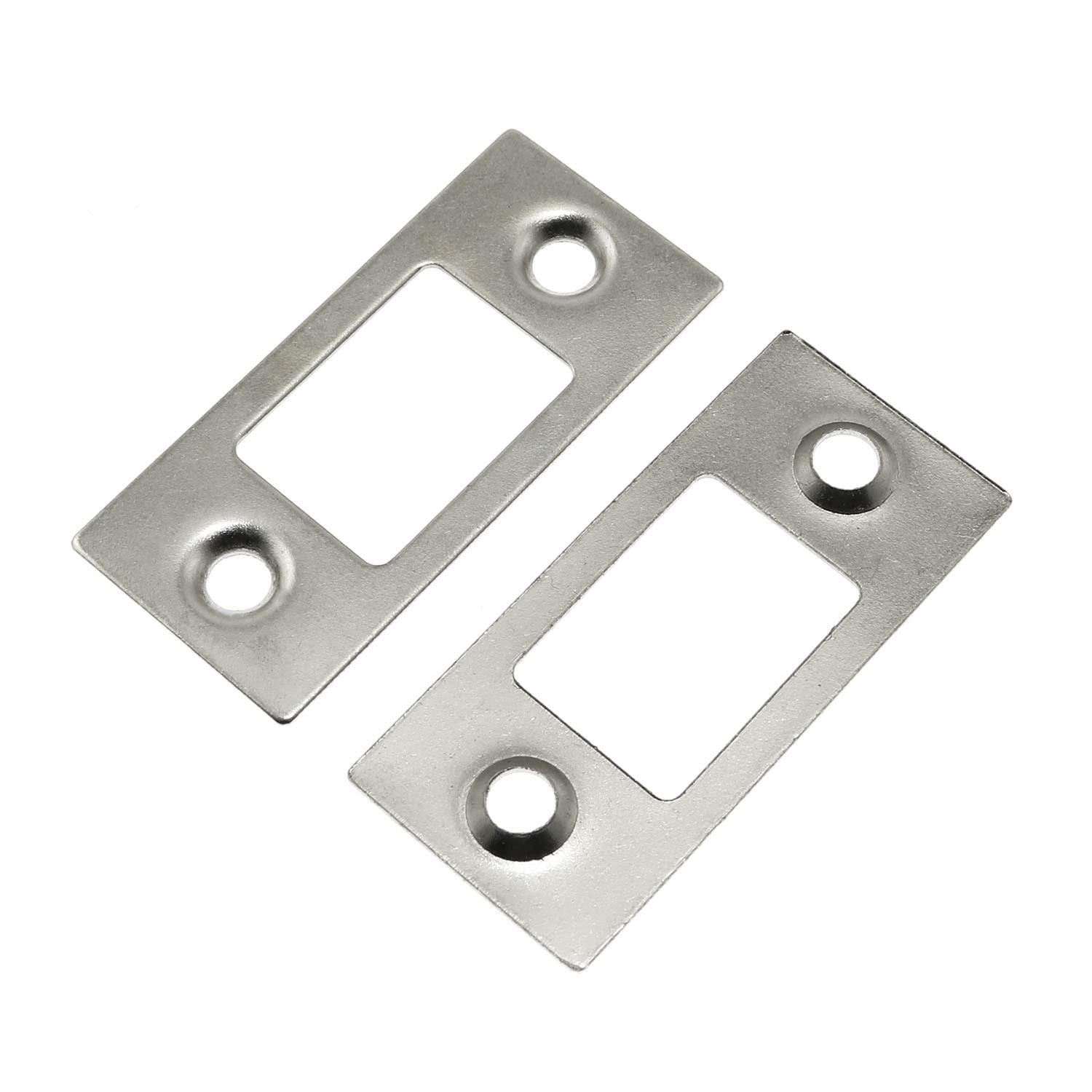 2pcs Deadbolt Strike Plate Door Backplate with Mounting Screws Silver Tone Do…