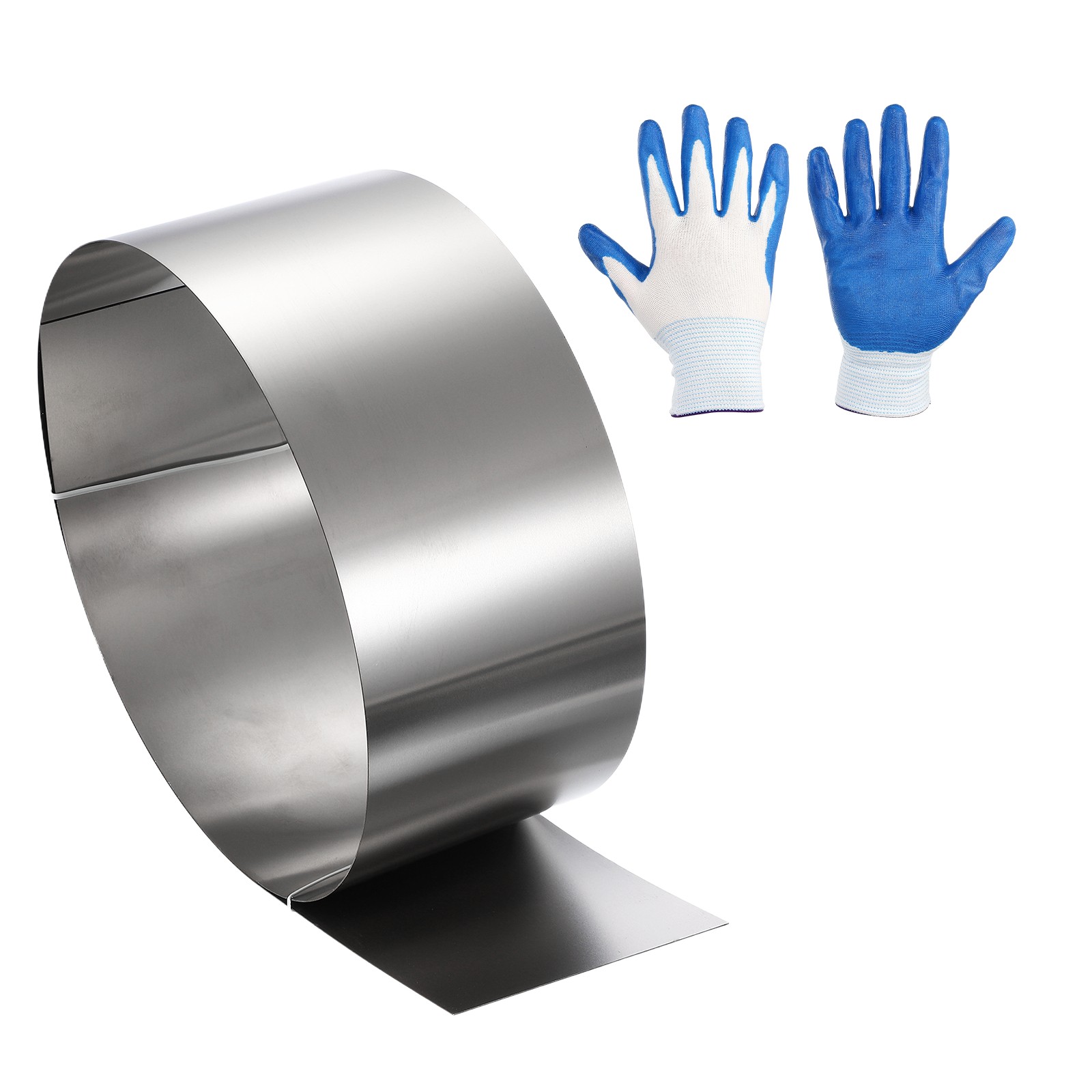 5.9in x 3.3ft Stainless Steel Flashing Roll, 0.1mm Metal Roof Panels