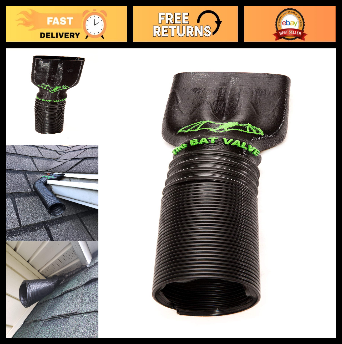 Bat Removal Exit Door | One-Way Bat Chute | Attic Bat Control Device | Eviction