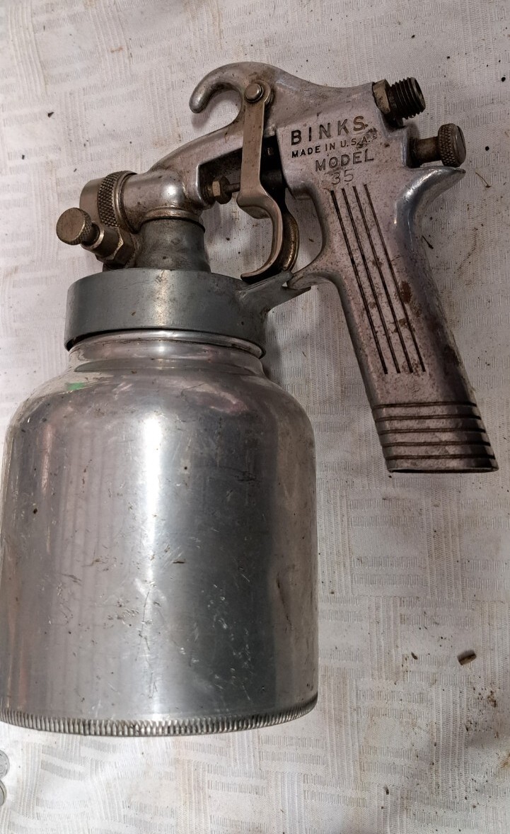 Vintage Binks Model 35 Pneumatic Paint Sprayer Used Not Tested