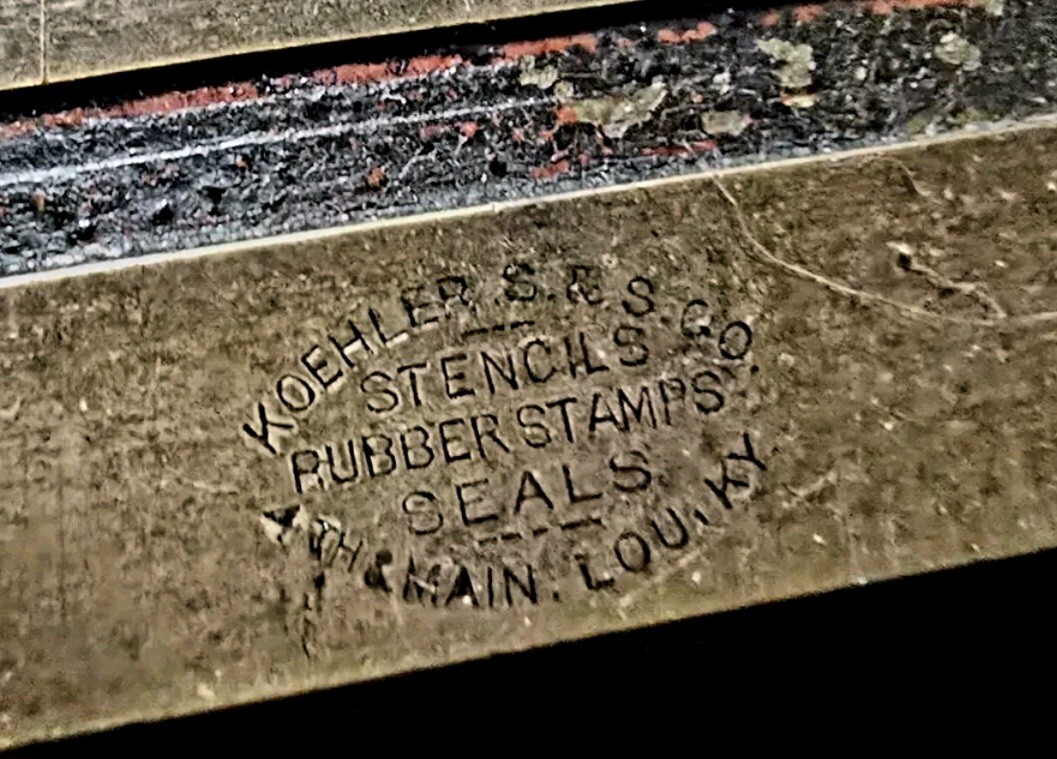 Lexington Ky 1920’S American Contractor J B Kidd Brass Advertising Sign