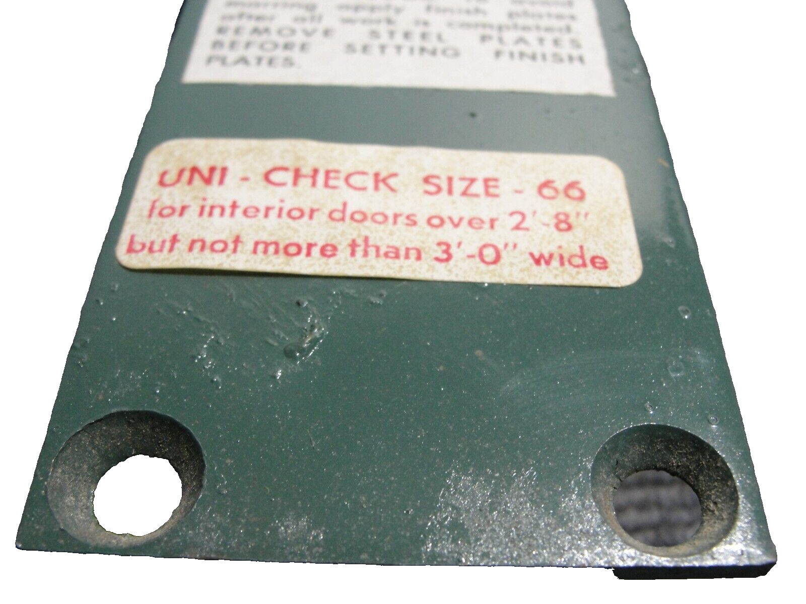 Rixson Firemark No. 66 Floor Closer 117 1/2 Offset Right Hand Closer LT # 7824