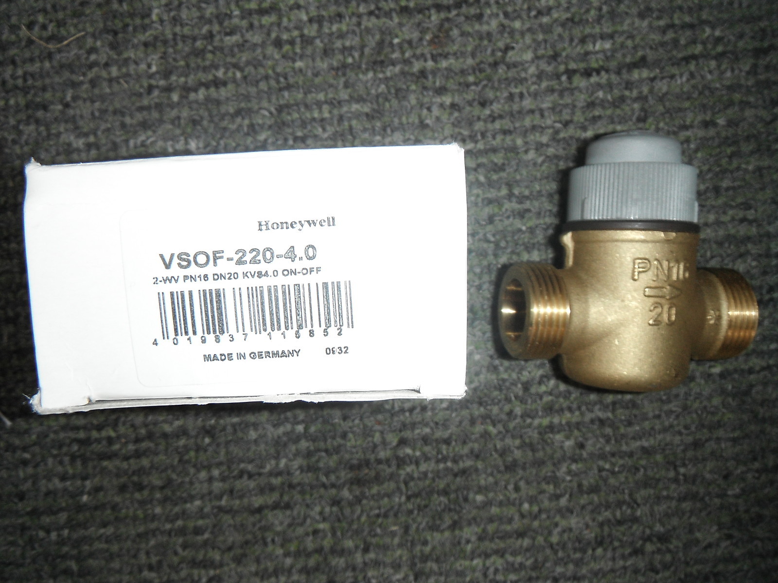 Honeywell VSOF-220-4.0 Two Way valve PN16 DN20 KVS4.0 On-Off Made In Germany