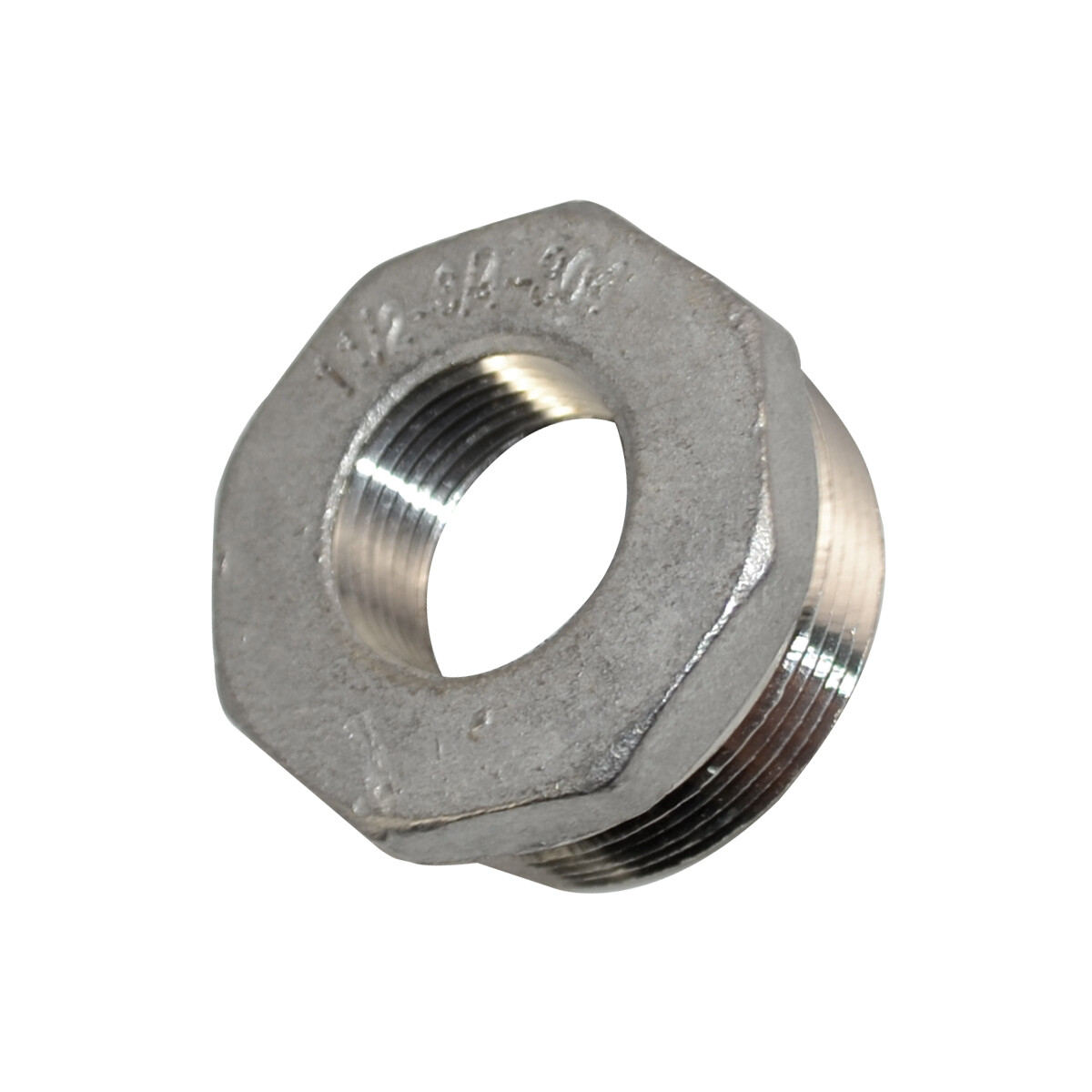 1-1/2“ to 3/4″ NPT threaded SS304 HEX Reducing bush Pipe Reducer Fitting Adapter