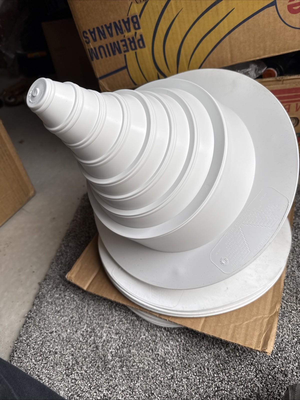 8 White TPO Cone Pipe Boot Roof Flashing Weather & Water Resistant Smooth Finish