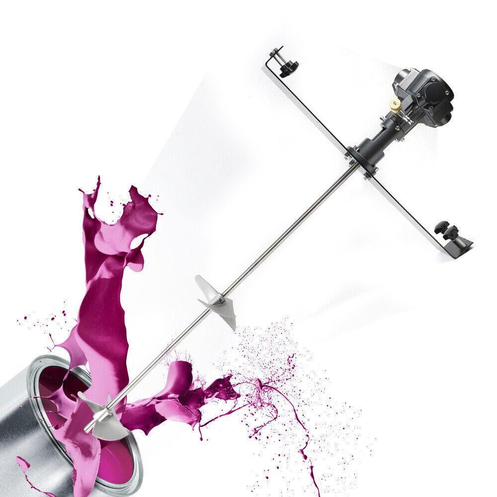 50 Gallon Pneumatic Bracket Mixer Tank Barrel Air Mix Stainless Steel Paint1/2HP