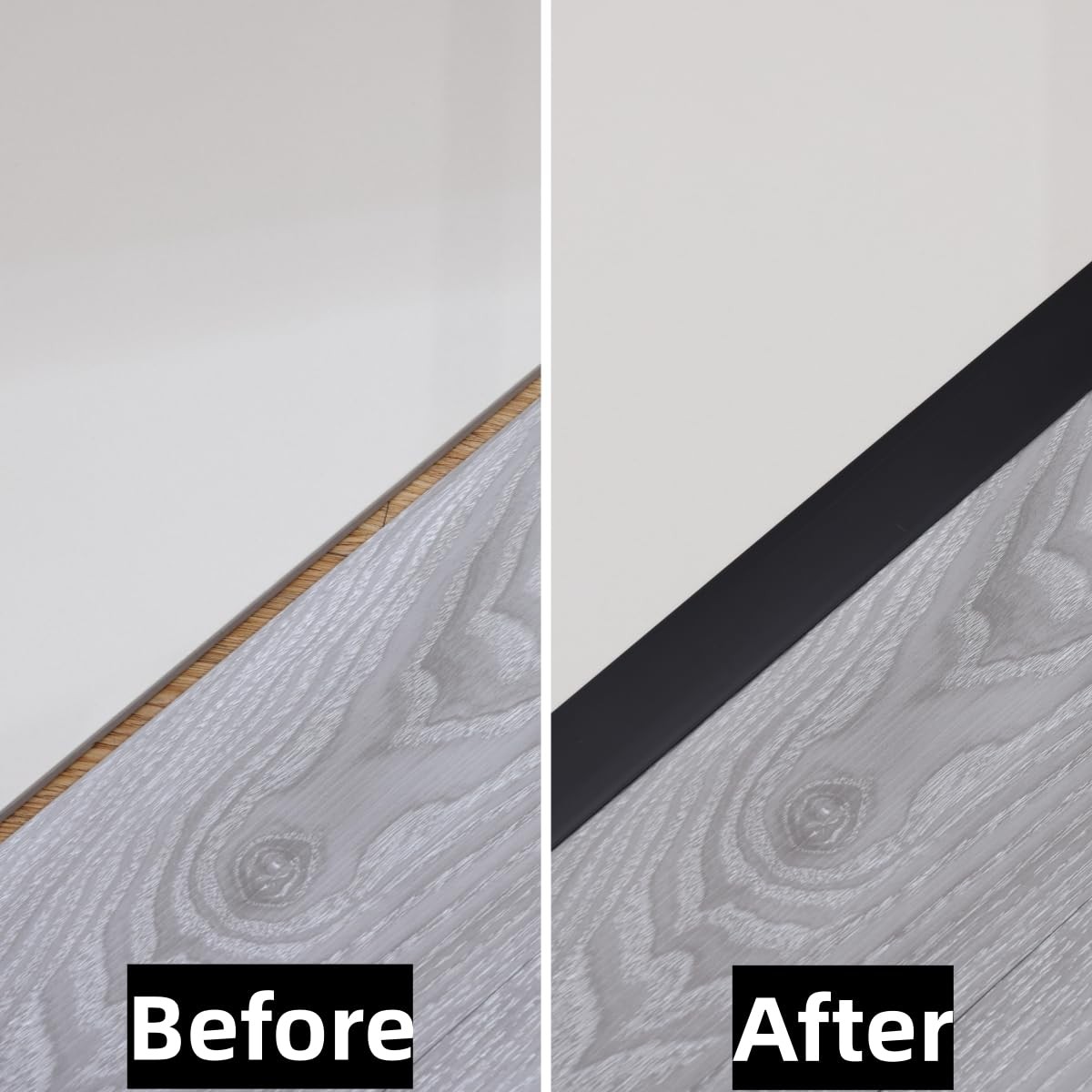 Gaahing Aluminum T Molding Floor Transition 3pcs x 35.4 x 1.6in, Matte Black