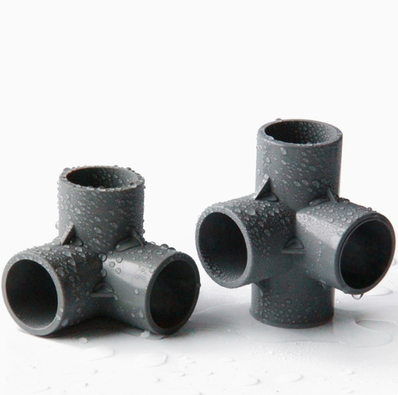 20/25/32/40/50mm PVC 3-Way Elbow Socket Coupling Pipe Fitting White/Blue/Grey