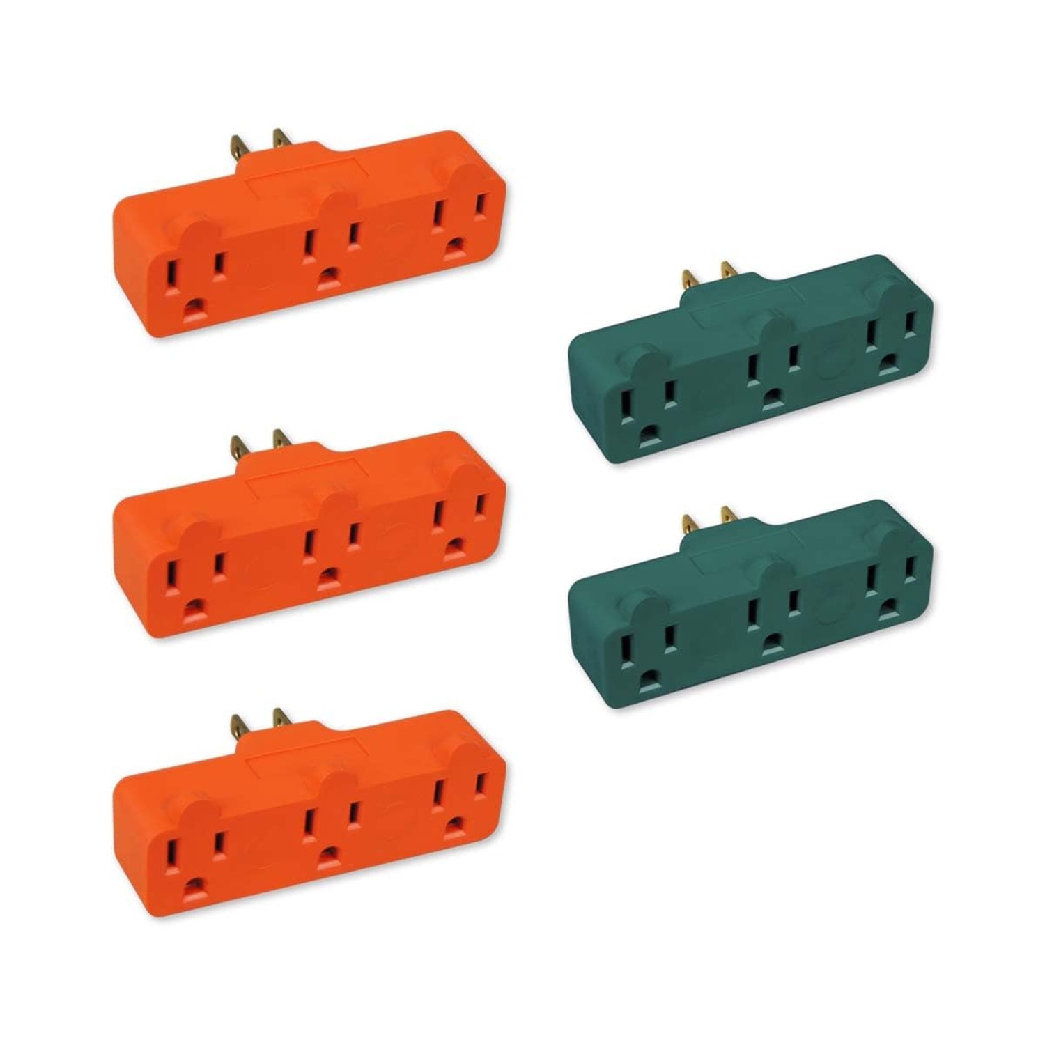 OSKOS 3-Prong 3-Outlet Extender Adapter, Heavy Duty Triple Grounding Outlet. …