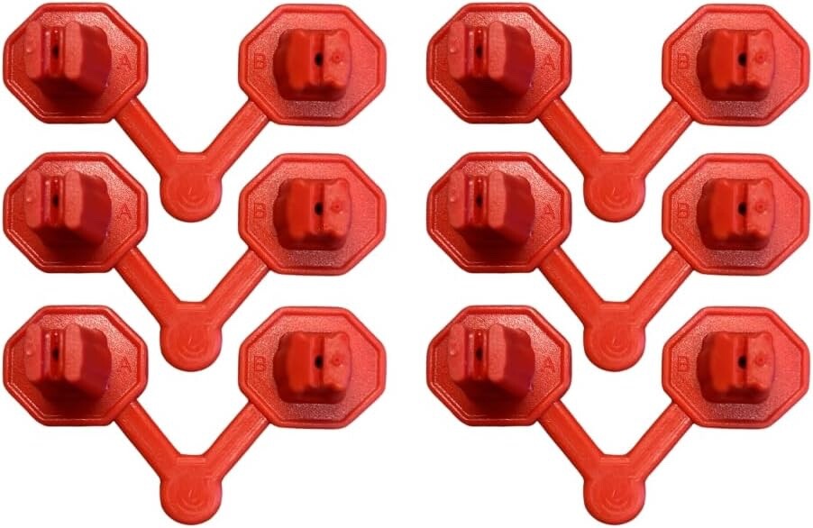 Kraken Bond FastCoat Insulation Nozzle, Horizontal & Vertical Use 6 Pack – Red