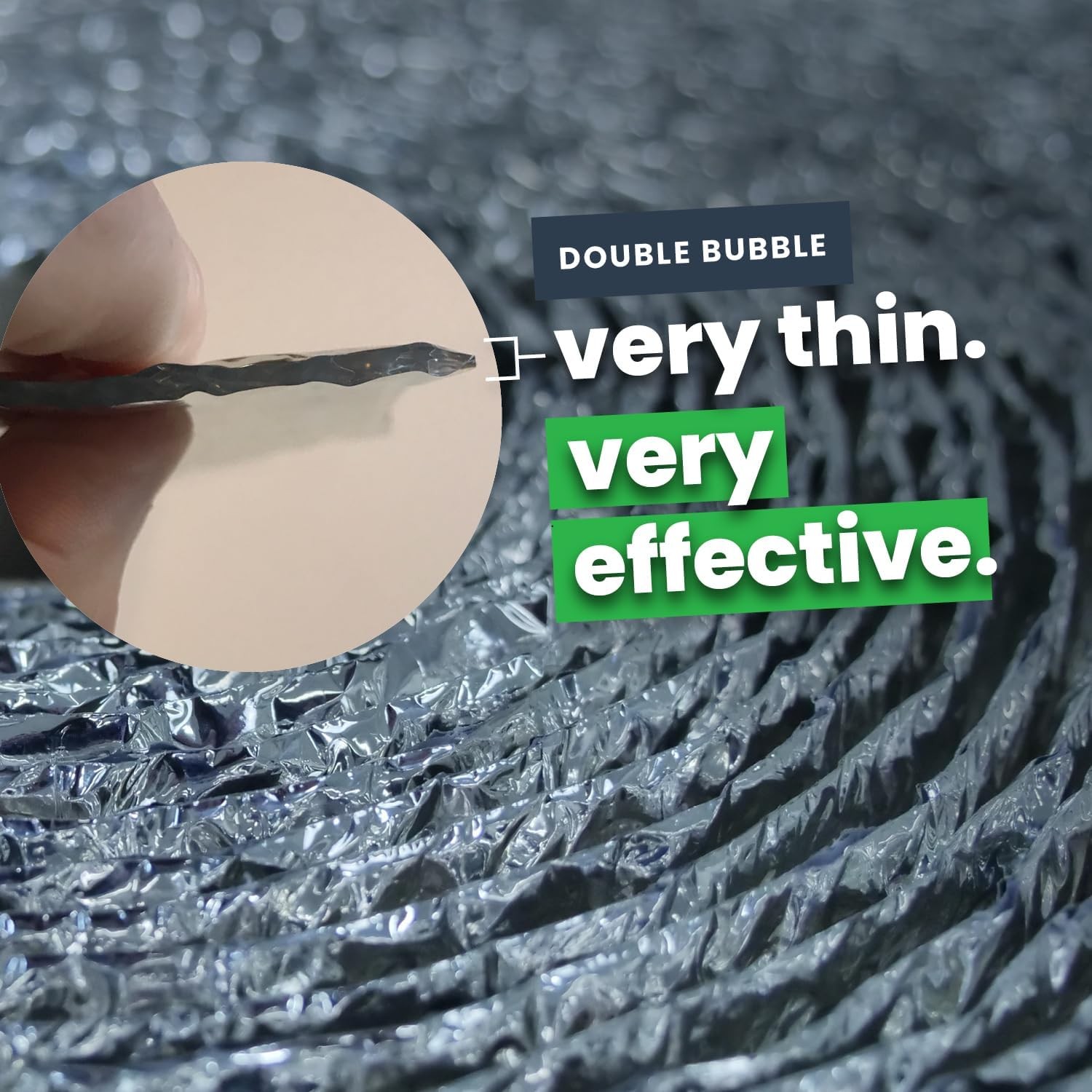 Double Bubble Insulation Roll 48″ x 75′ (300 sq. ft.), 6.35mm Thick,