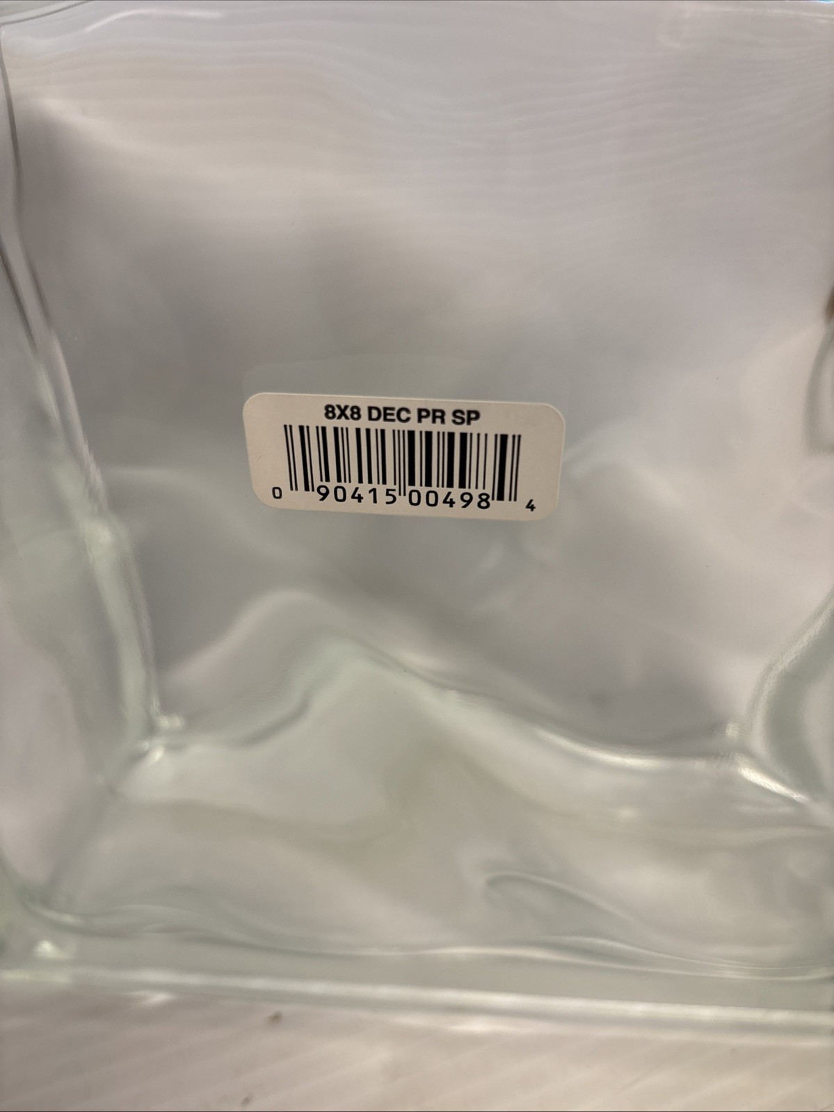 Pittsburgh Corning Decora Glass Block 8X8X4″ RETIRED New Wavy Brick NOS USA