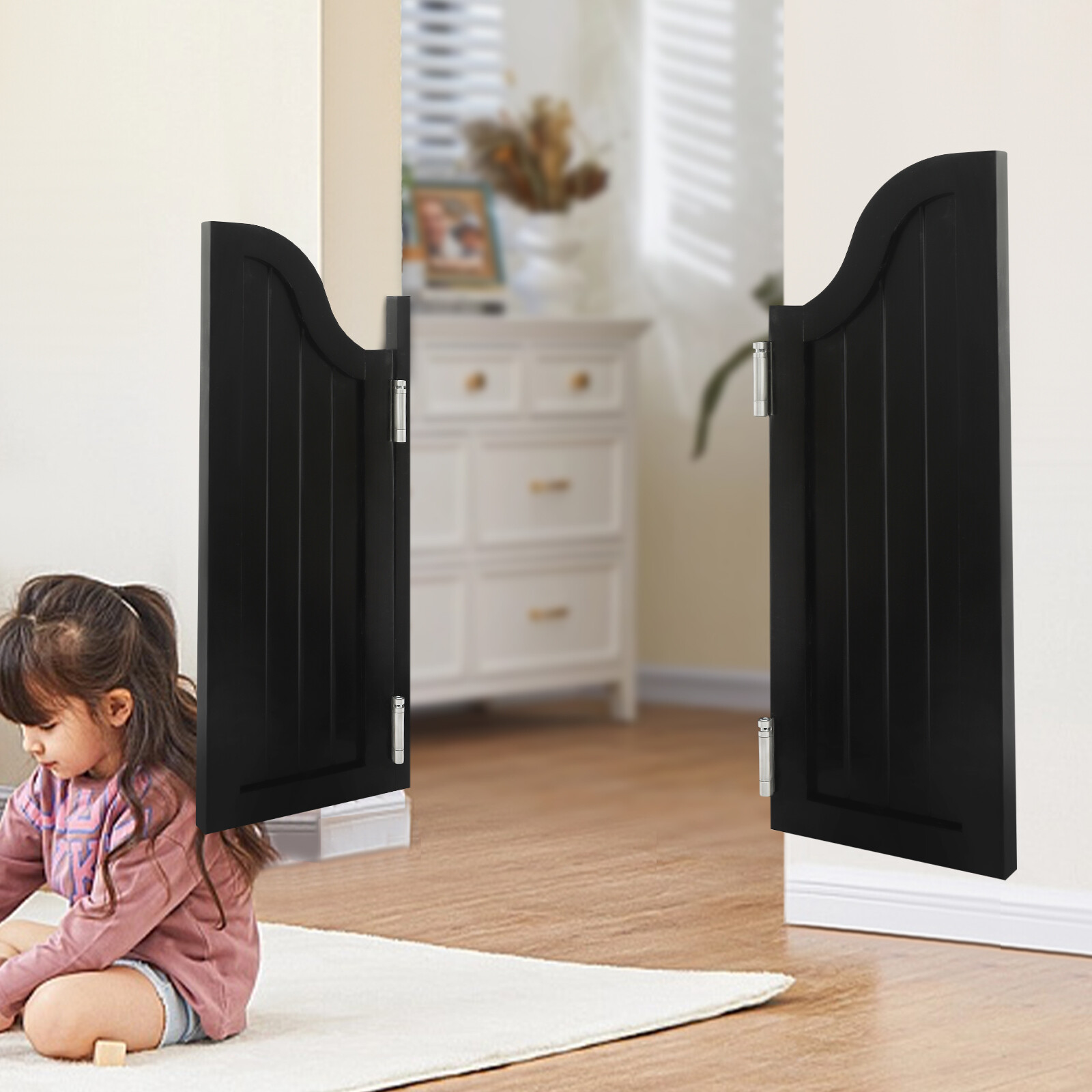 Double Side Partition Door Swing Wood Door Partition Door for Shop Entrance