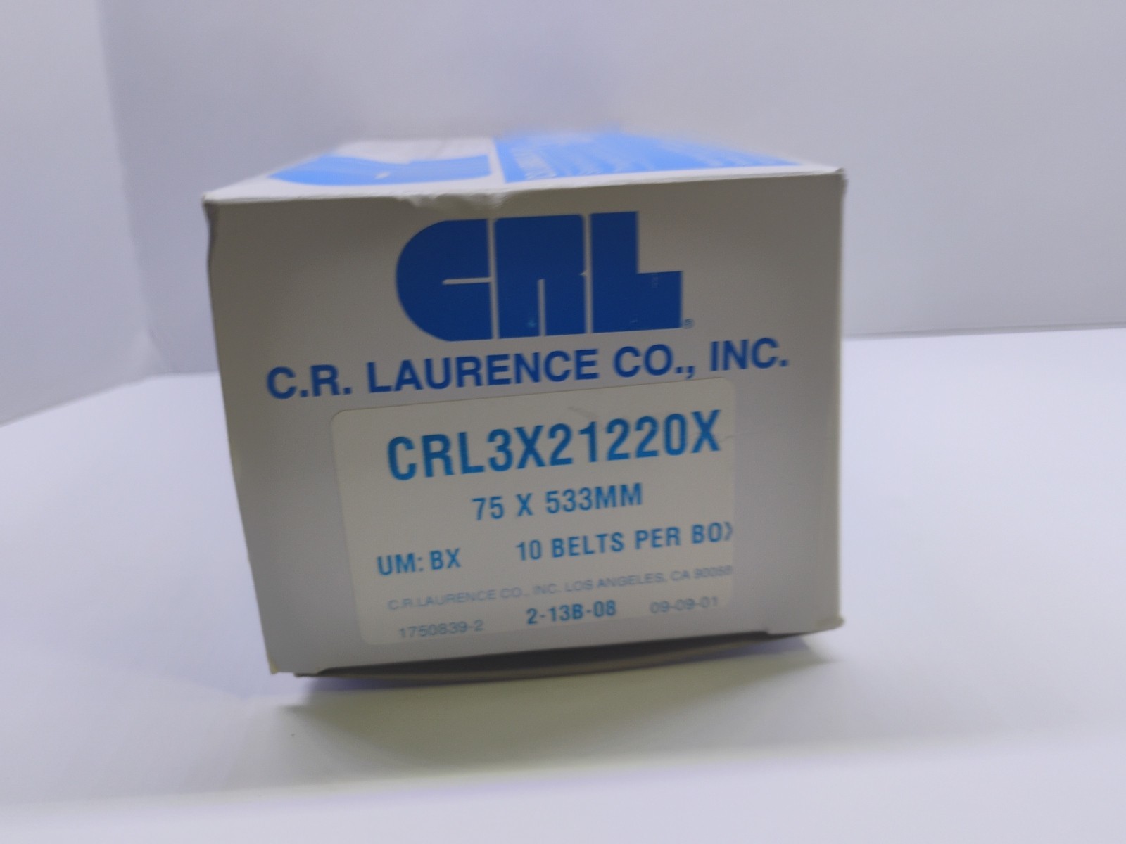 CRL Glass Grinding Belts 75mm X 533mm 10 Belts A Box CRL3X21220X 3″ x 21″ 220X