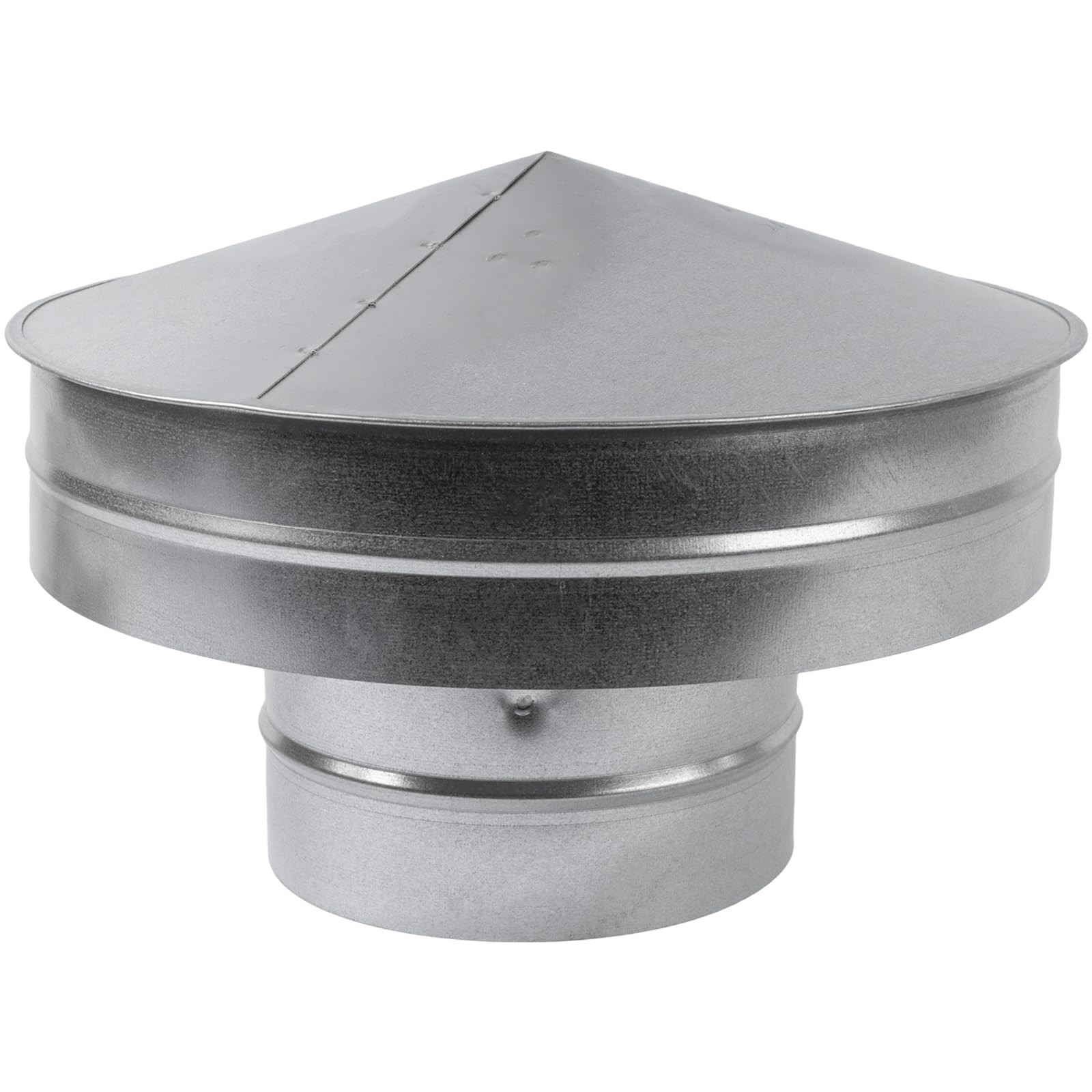 6″ Inch Round Galvanized Steel Roof Cap with Mesh – Weather-Proof Chimney Cov…