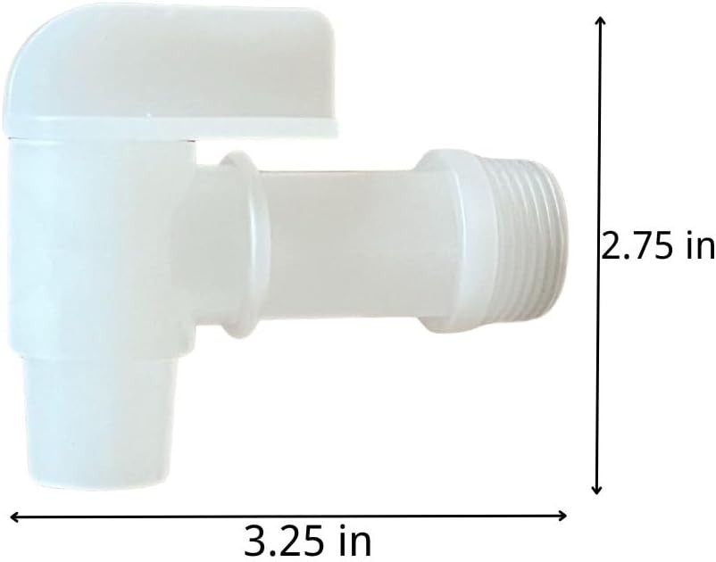 White Plastic Drum Faucet – 3/4″ Polyethylene Replacement Spigot for Water an…