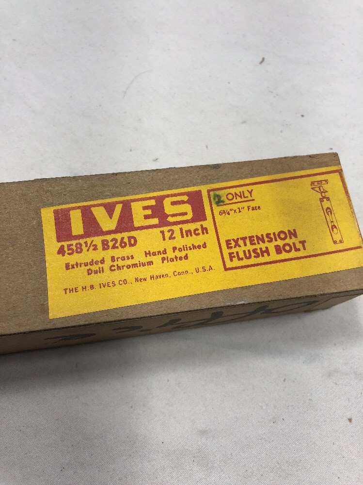 Ives 458 1/2 B26D 12” Extension Flush Bolt