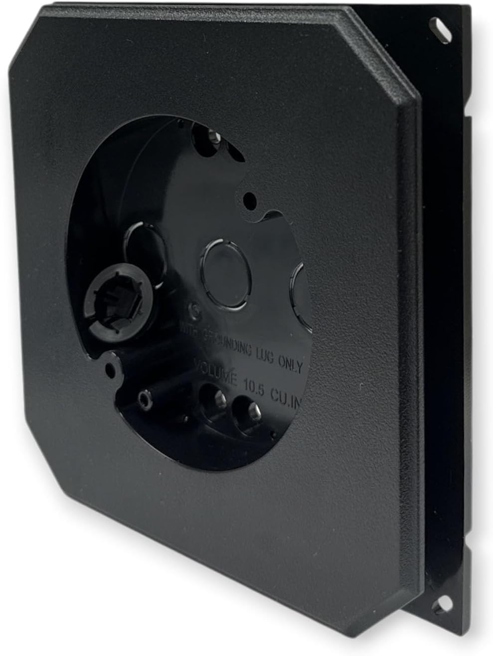 8141F-BK Black Non-Metallic Siding Mounting Block with Built-In Electrical Box,