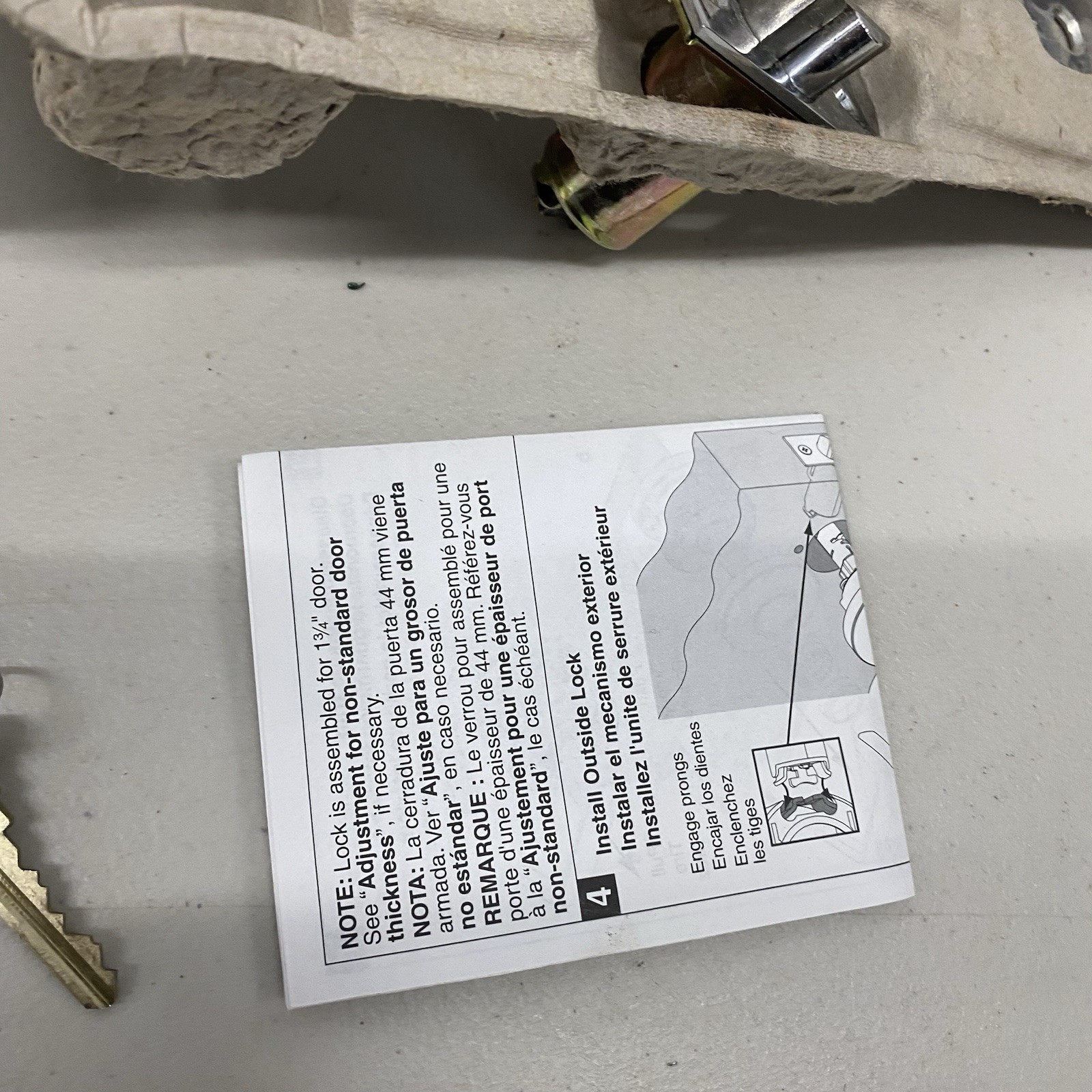Schlage Entrance Lock AL53P6D JUP 625 With Keys Lever Set USED/FAIR #25