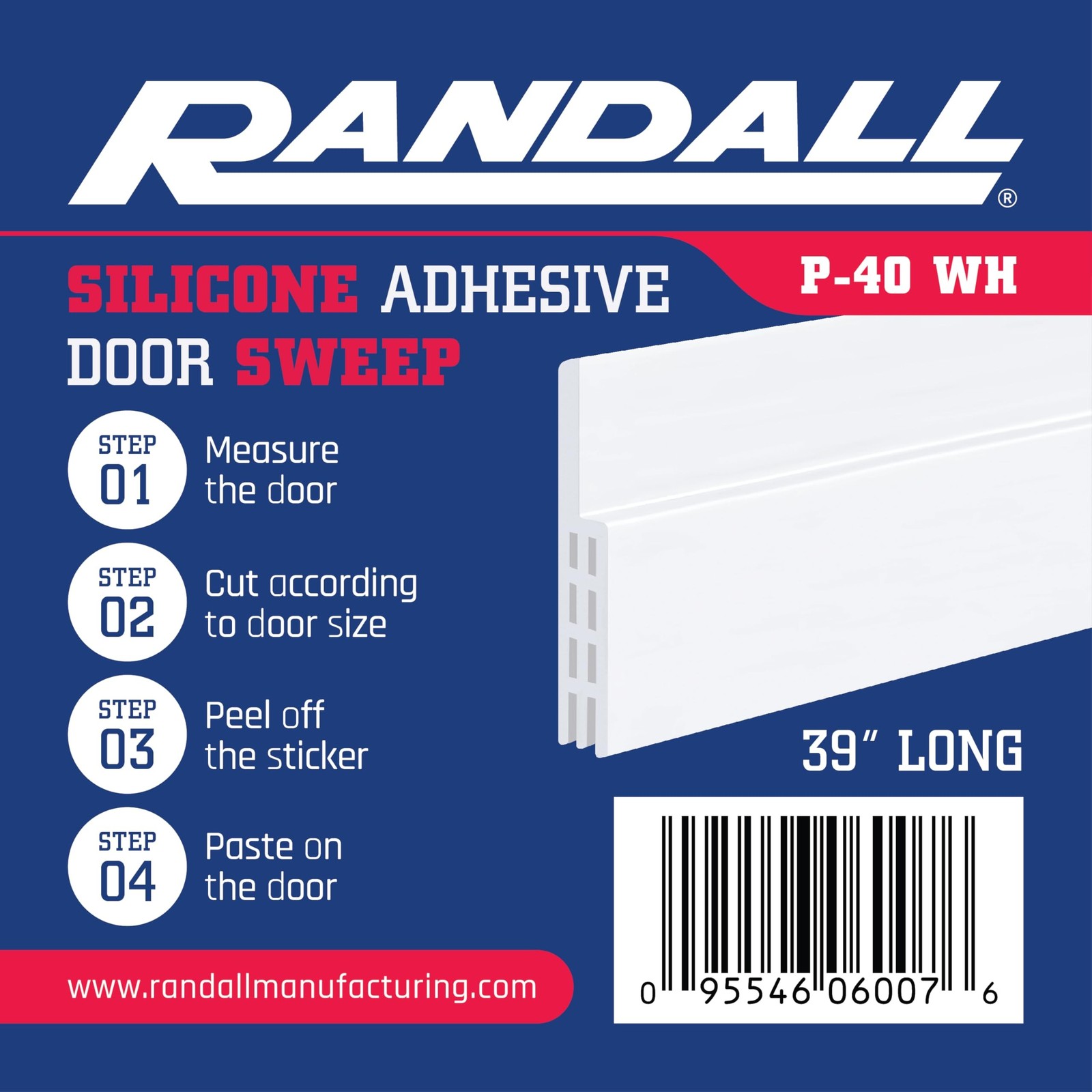Adhesive Backed Door Draft Stopper – Silicone Under Door Sweep for Interio