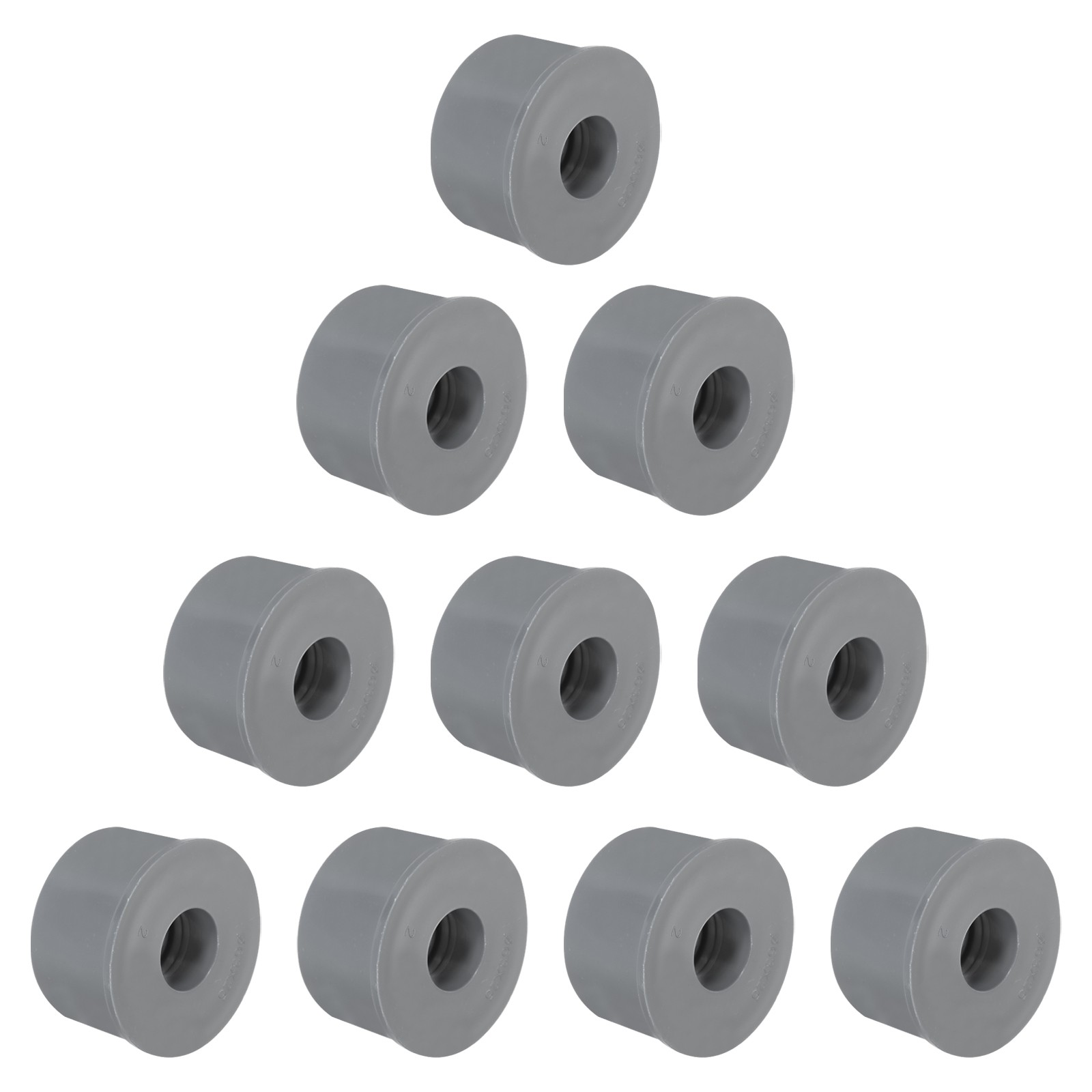 10 Pcs PVC DWV Reducer Bushing 2″ x 3/4″ (Socket x Socket) Connector Grey