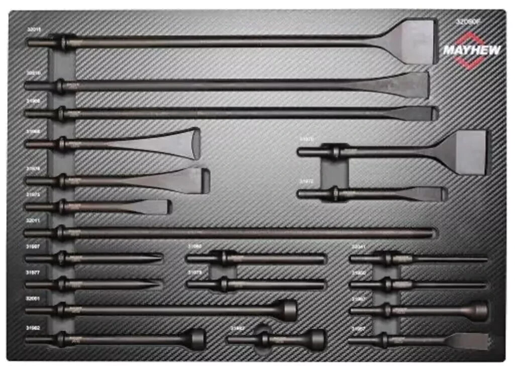 Mayhew Tools 32090F 20 Piece Pneumatic Punch & Chisel Set NEW