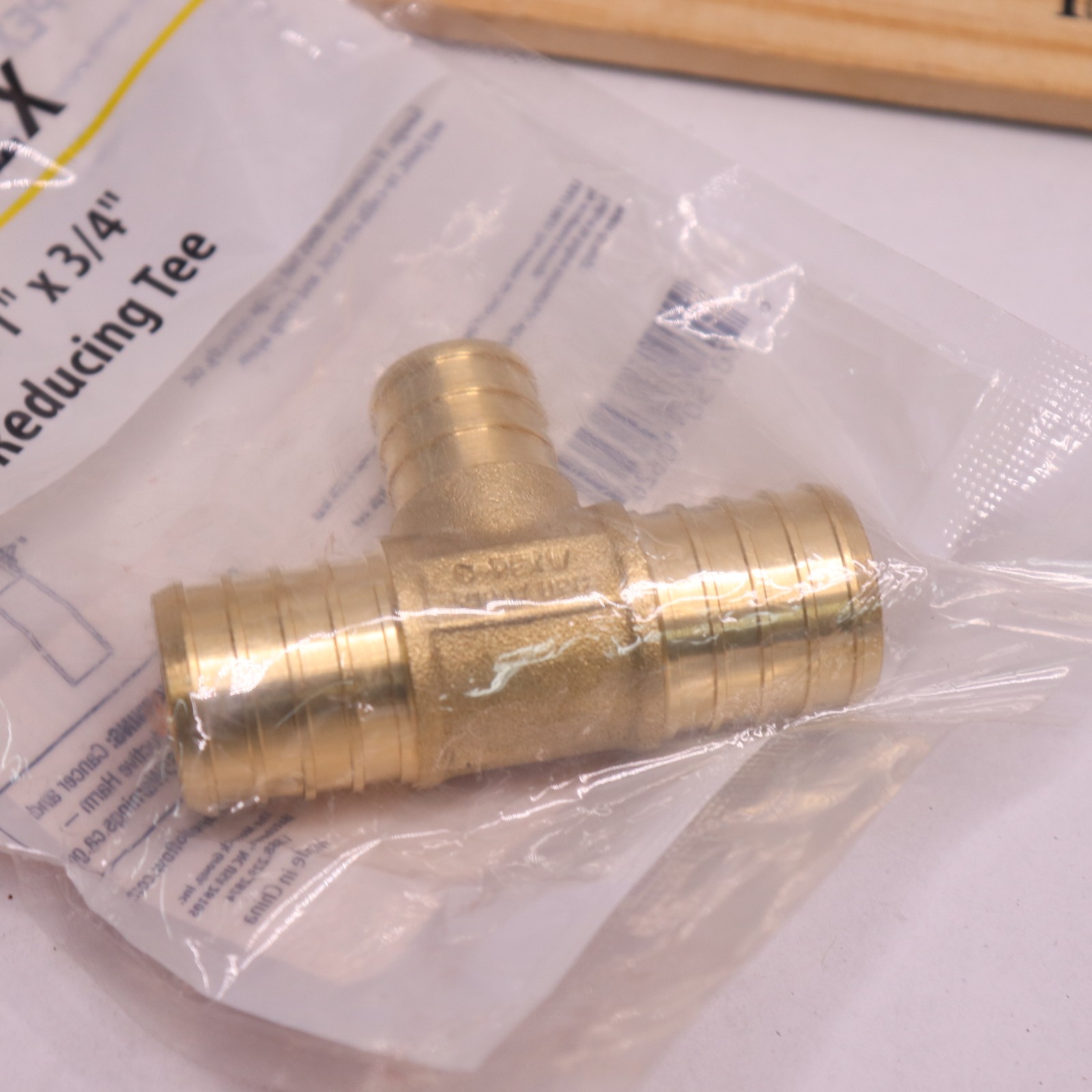 Apollo 1 in. x 1 in. x 3/4 in. Brass PEX-B Barb Reducing Tee