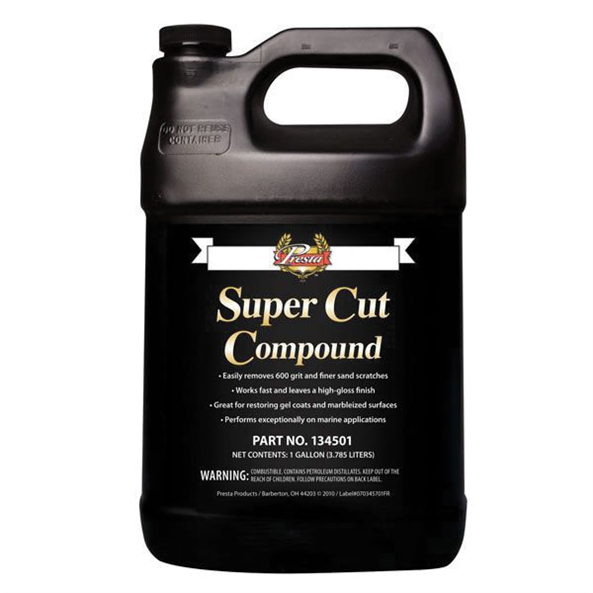 Presta 134501 Super Cut Compound, 1 gal Bottle, Off-White PES.134501