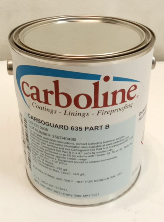 Carboline CarboGuard 635 Part B Epoxy Coating Color 0908 Light Gray 1 Gallon
