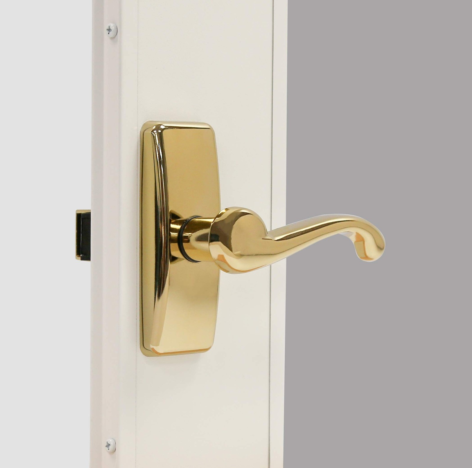Larson Certified Storm Door Brass Georgian Lever, Storm Door Handle Replaceme…