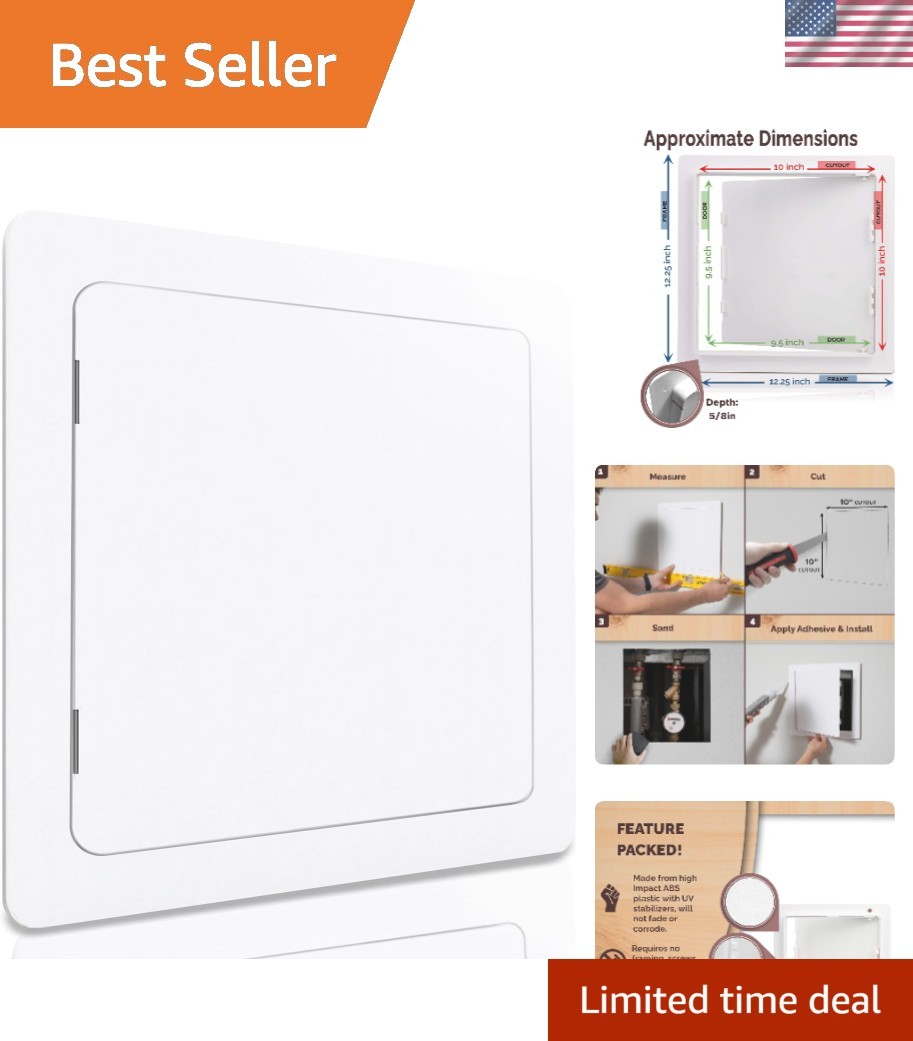Access Panel 10×10 Inch for Drywall & Ceiling with Door, Heavy-Duty Durable A…