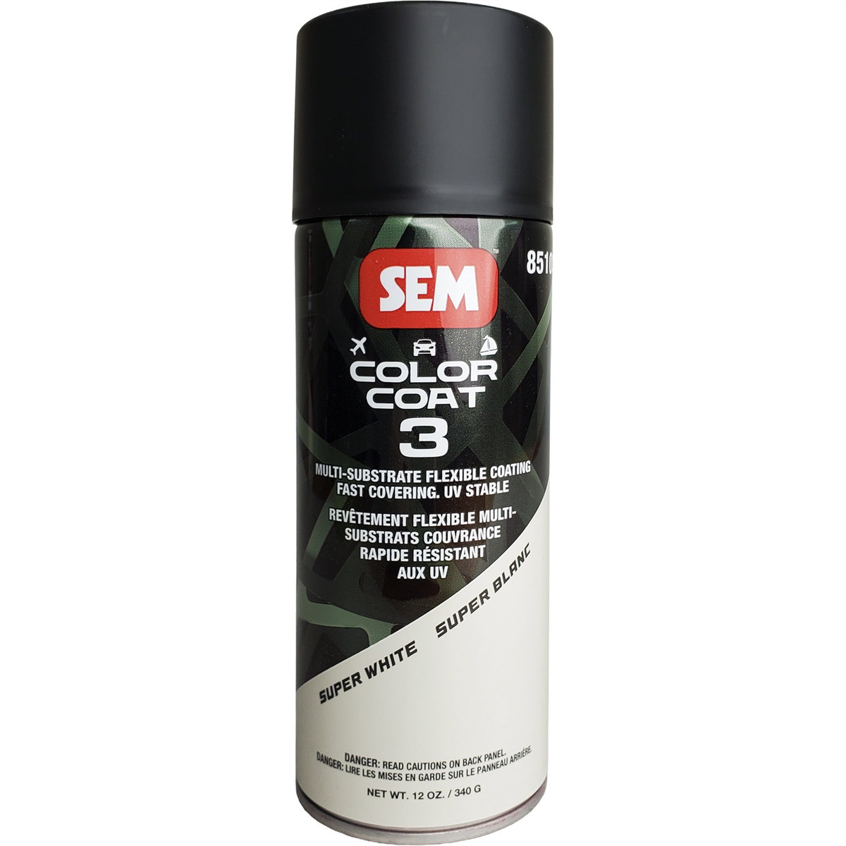 SEM.85103SEM Paints Color Coat 3 Super White 16 oz Aerosol