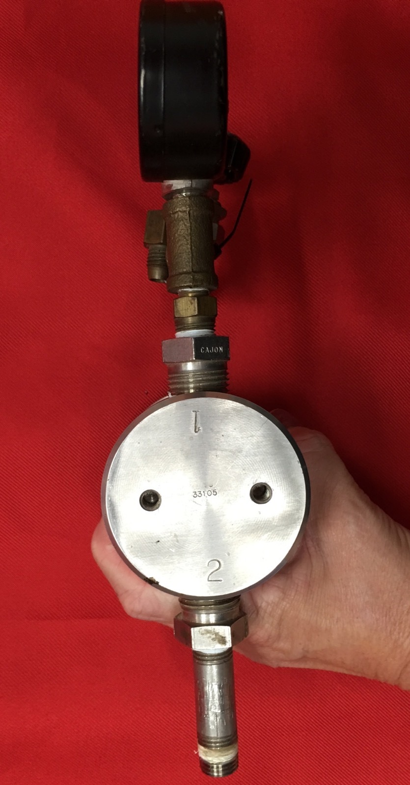 Balston Type 33 Element 100-12 250psig@400F PLUS Hoke Needle Valve Vacuum Gauge