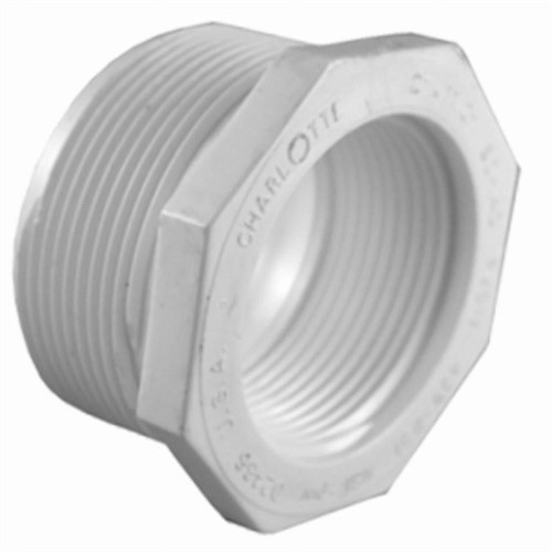 Charlotte Pipe PVC 02112 1600HA Reducing Bushing 3/4 MPT x 1/2 FPT in. 50 Pack