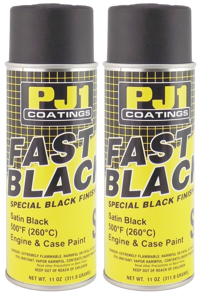 Pj1 16-Sat-2Pk Satin Black Engine Spray Paint 22 Oz 2 Pack
